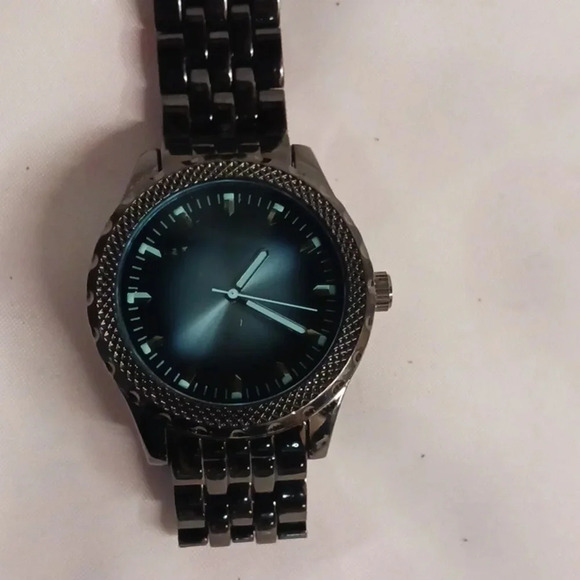 Men’s Black -Blueish Nordstrom Watch FMDPU011 -Water Resistant,1-1/2" Face - Picture 1 of 6